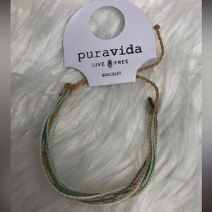 Pura Vida Blue and Tan Bracelet